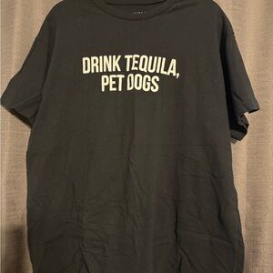 ⭐️ SOLD ⭐️ Tequila and Dogs Black T-Shirt